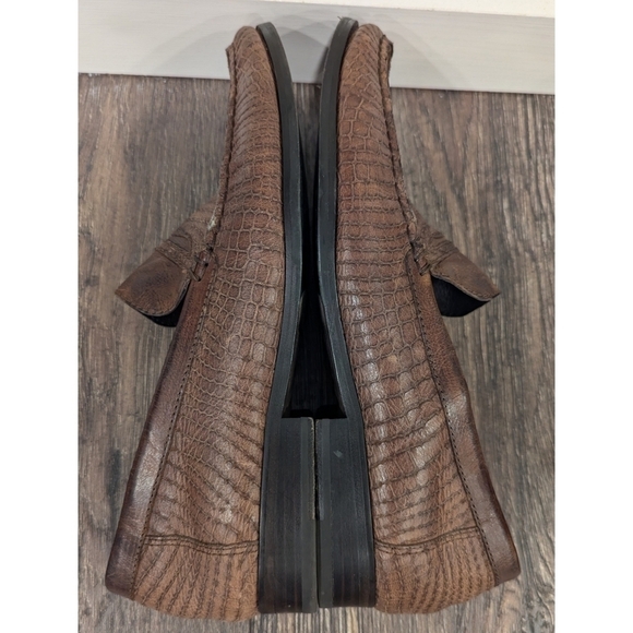 Donald J. Pliner Norin Brown Croc Embossed Leather Loafers Size 8.5 main image 10